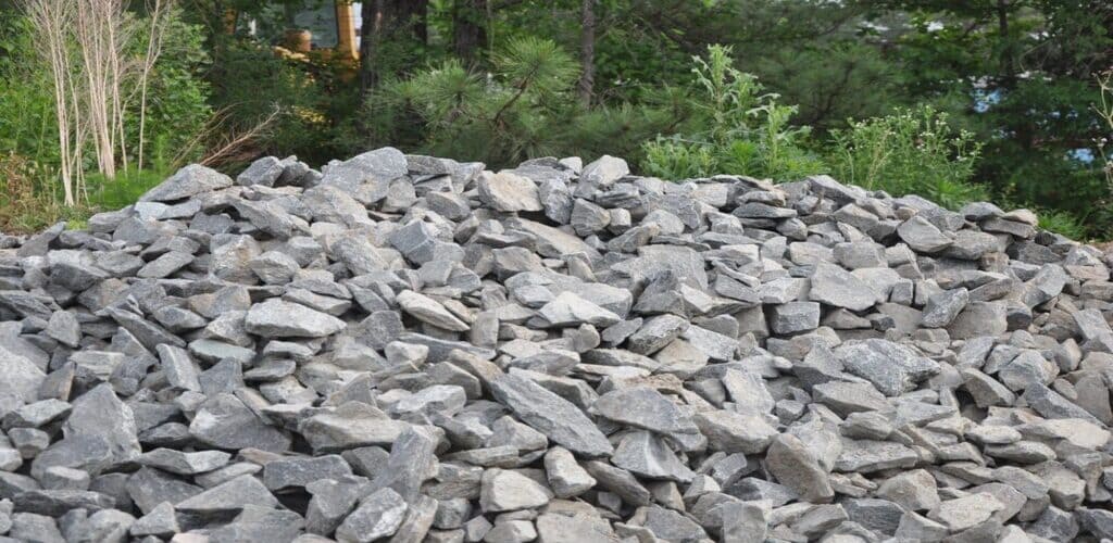 Erosion control rock product grade example